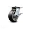 Service Caster 5 Inch Heavy Duty Rubber on Aluminum Caster with Roller Bearing and Brake SCC SCC-35S520-RAR-SLB - alternate 1